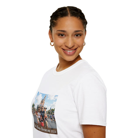Family Vacation T-Shirt — Custom Disneyland Castle Photo Tee (Add Year/Text)