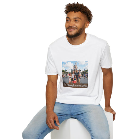 Family Vacation T-Shirt — Custom Disneyland Castle Photo Tee (Add Year/Text)