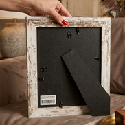 Magnetic Retro Display Frame in MDF – Distressed Brown or Aged White – Included Exactly 12 Magnets (5x5 cm/2x2