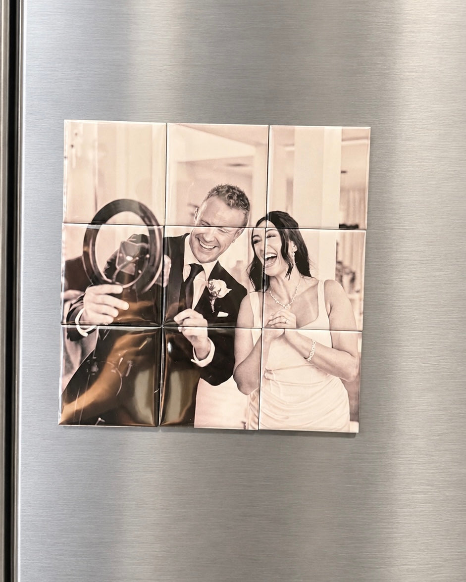 Magnetic Photo Puzzle (3x3 Grid)