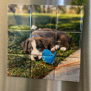 Magnetic Photo Puzzle (3x3 Grid)