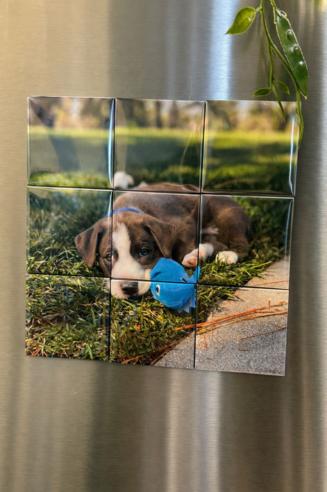 Magnetic Photo Puzzle (3x3 Grid)