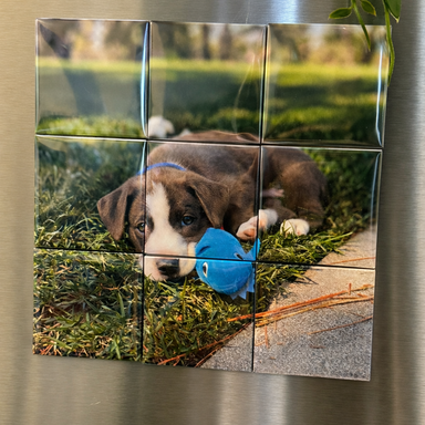 Magnetic Photo Puzzle (3x3 Grid)