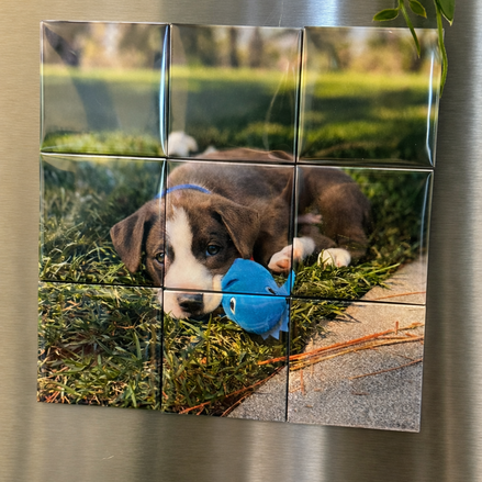 Magnetic Photo Puzzle (3x3 Grid)