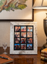 Magnetic Retro Display Frame in MDF – Distressed Brown or Aged White – Included Exactly 12 Magnets (5x5 cm/2x2")
