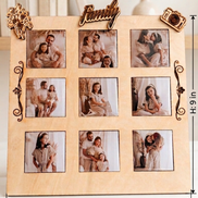Family Memories Photo Frame with 9 Personalized Magnets