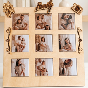 Family Memories Photo Frame with 9 Personalized Magnets