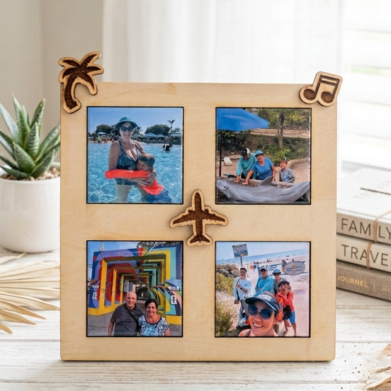 Photo Frame with 4 Personalized Magnets