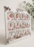 Custom 12-Photo Magnetic Wooden Frame – 12 Month & Year Milestone Board