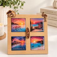 Photo Frame with 4 Personalized Magnets
