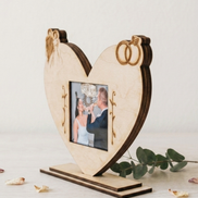 Personalized Wedding Photo Frame with Custom Engraved