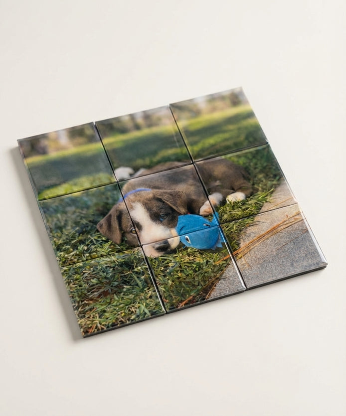 Magnetic Photo Puzzle (3x3 Grid)