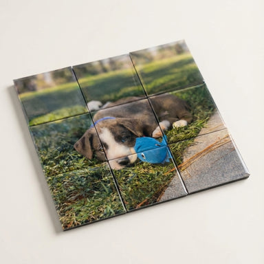 Magnetic Photo Puzzle (3x3 Grid)